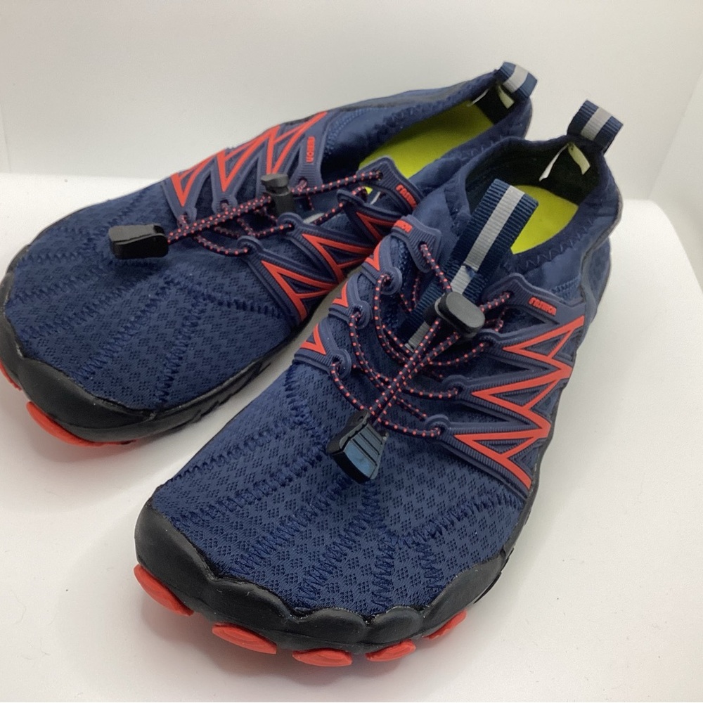 Navy and Red Women's Athletic Shoes